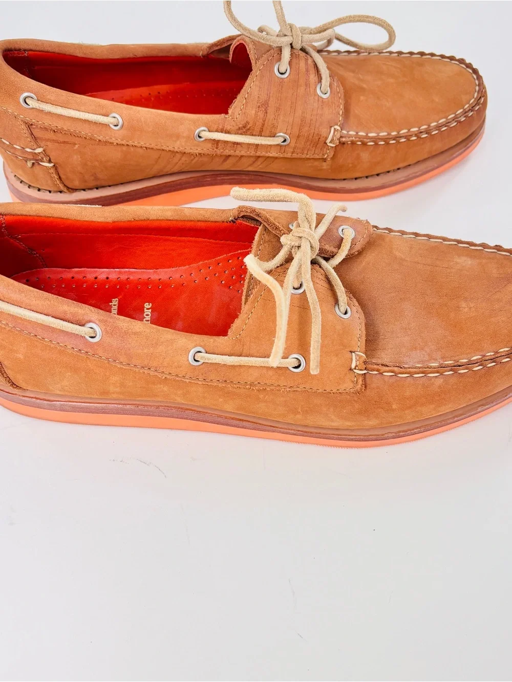 Allen Edmonds South Shore Tan Boat Shoes 10.5D
